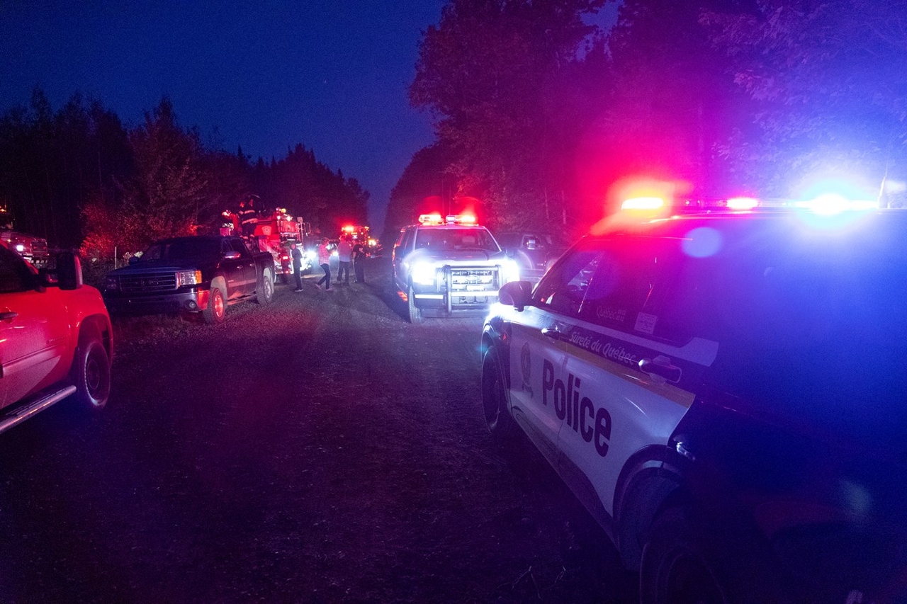 Véhicule en feu à Saint-Joseph-de-Beauce