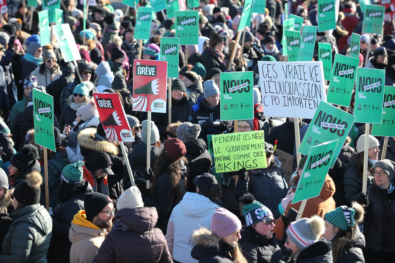Le Front Commun lance sa grève de trois jours à Saint-Georges