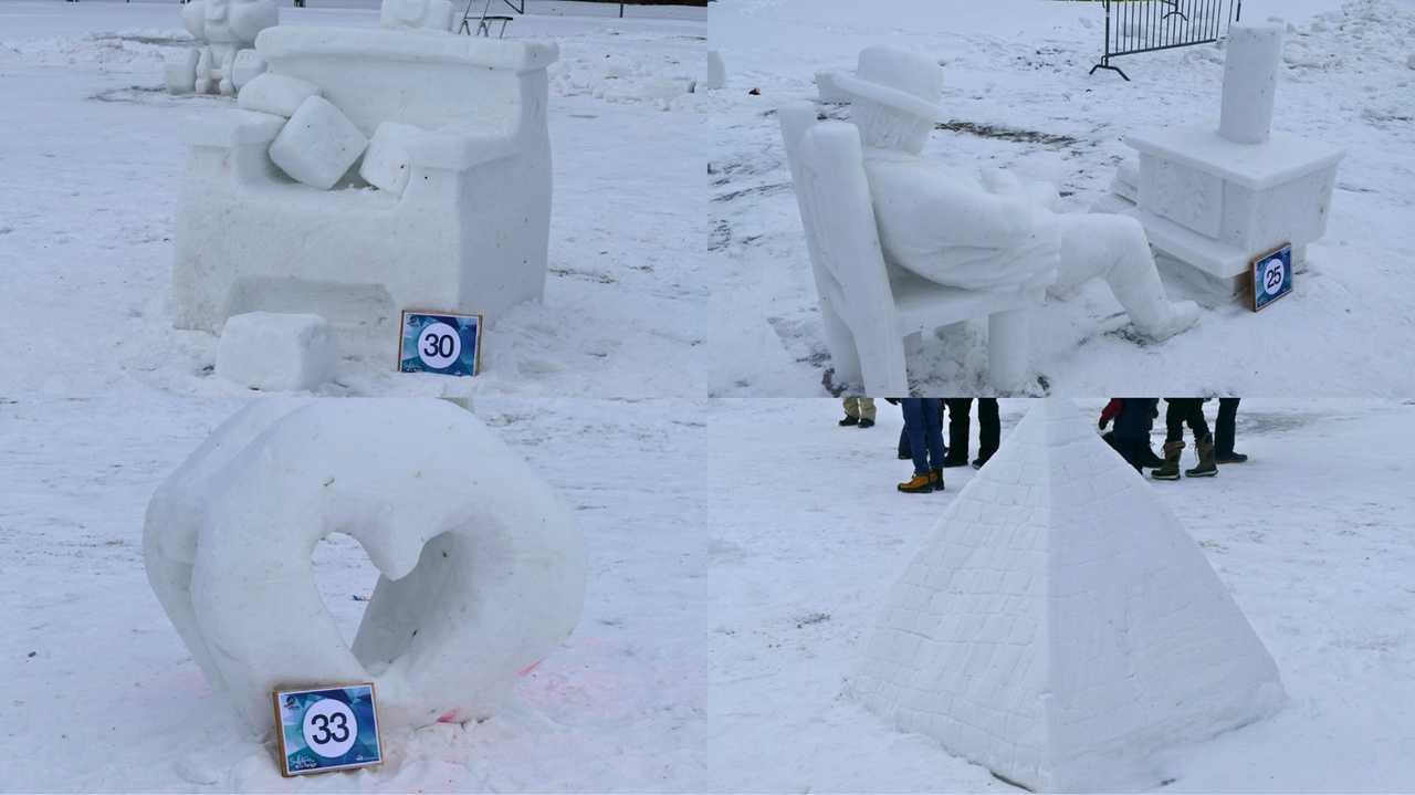 Sculptures sur neige: les gagnants de l'édition 2024 sont connus