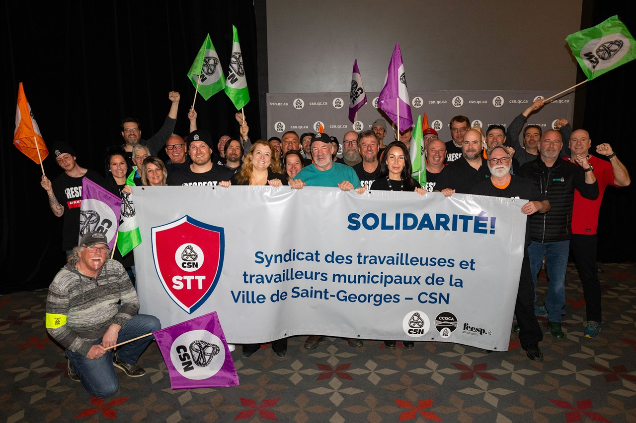 Saint-Georges: les grévistes obtiennent l’appui du conseil confédéral de la CSN