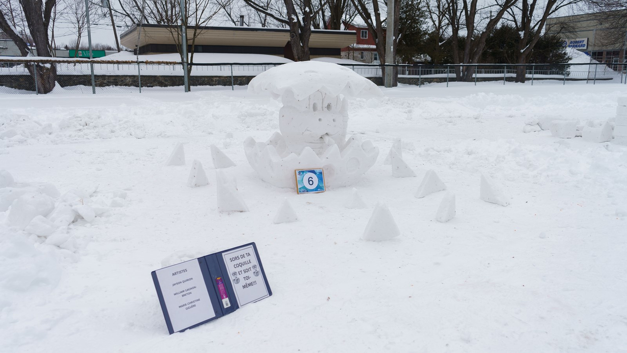 Vingt-cinq sculptures de neige à Saint-Georges