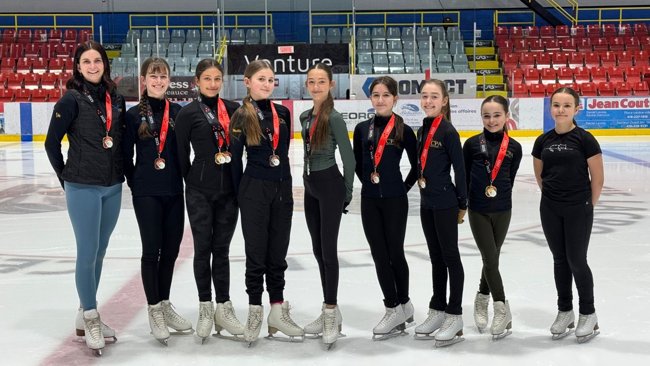 Léa Fortin, Sabrina Rodrigue, Alexia Duquette, Maëlle Morin, Laurence Duquette, Zoé Grondin, Rosalie Paquin, Rosalie Paquin, Alice Jean et Emma Roy.
