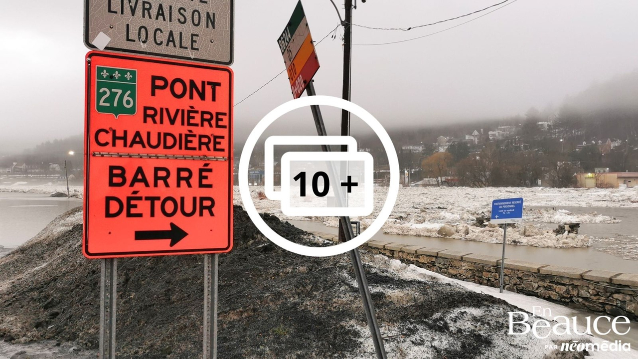 L'embâcle perdure sur la Chaudière à Beauceville
