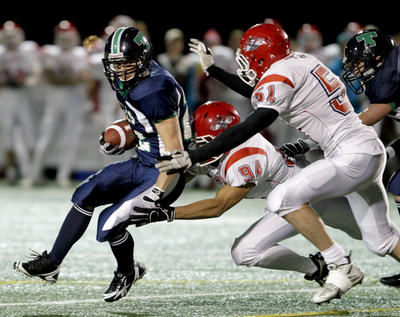 Les Triades de Lanaudière ont remporté une importante victoire de 39-0 contre les Cheminots de Saint-Jérôme le 2 octobre dernier. Photo : André Sirois