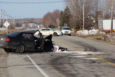 Grave accident sur la route 158