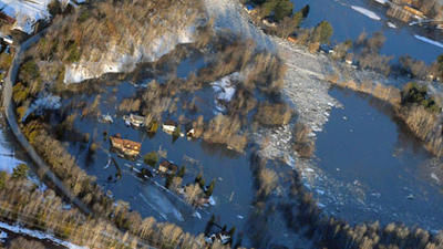 La rivière l'Assomption déborde