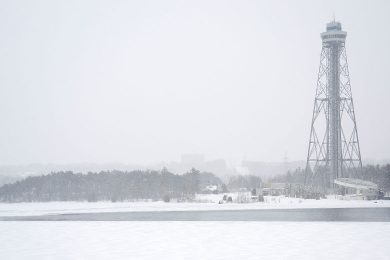 La Cité de l'Énergie à Shawinigan n'avait pas reçu de nouvelle neige ce matin.