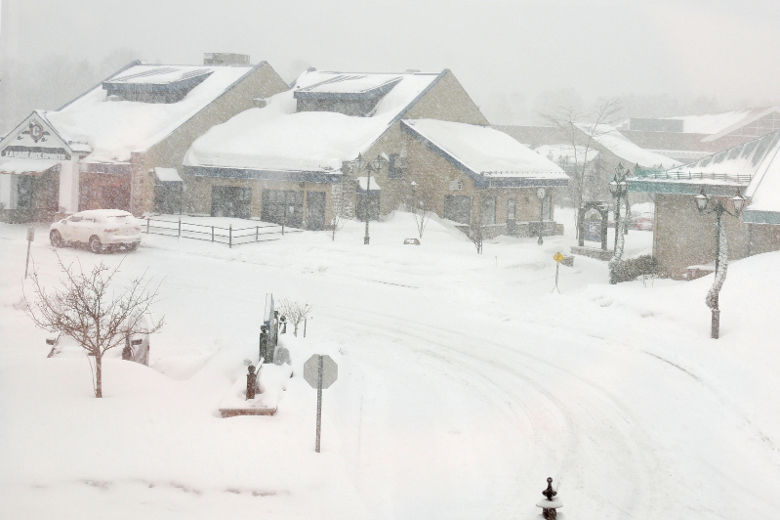 C'était vraiment le retour de l'hiver à Saint-Sauveur, dans les Laurentides.