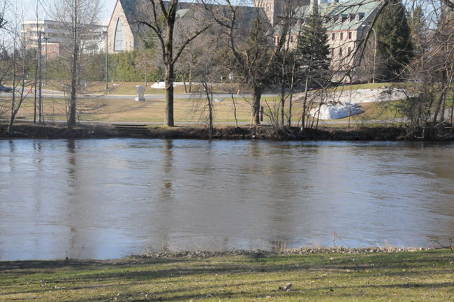 Le débit de la Rivière l'Assomption est au-dessus de la normale