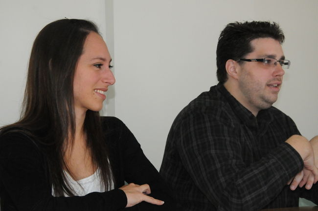 Isabel Meunier, responsable du projet en compagnie de Pierre-Hugues Sylvestre, coordonnateur de la Maison populaire.