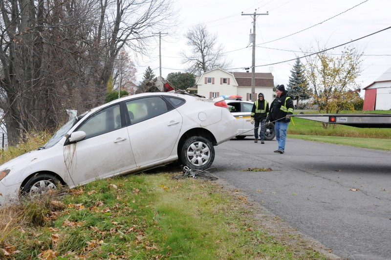 Une automobile a sombré dans l'eau à St-Ignace-de-Loyola