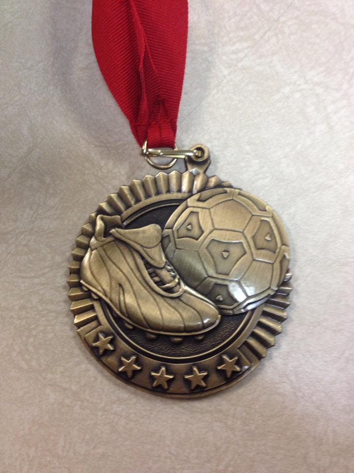 La médaille reçue par les Ouragans.
