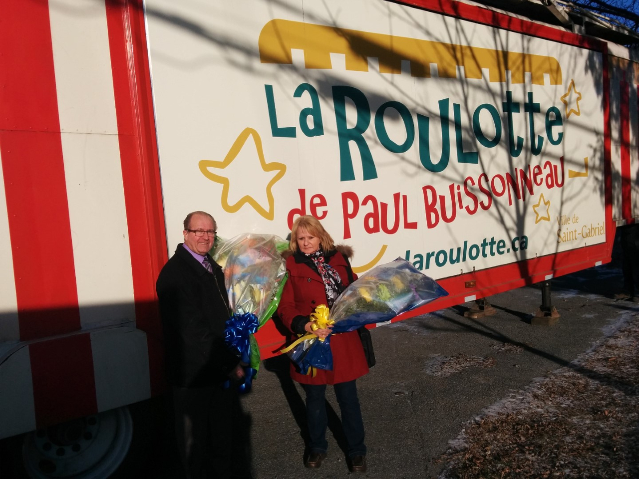 Le maire de Ville Saint-Gabriel, Gaétan Gravec et Francine Bergeron, mairesse de Mandeville