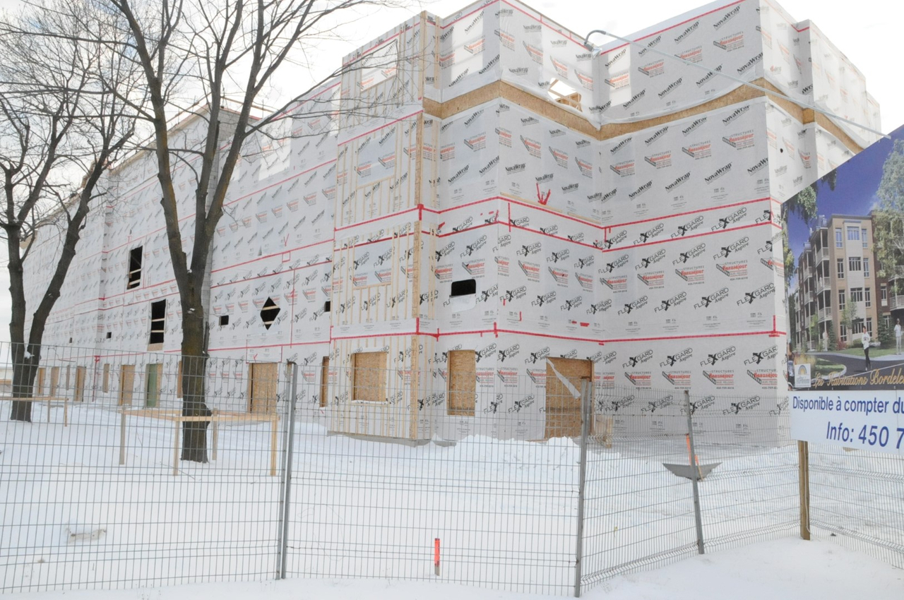 Le nouveau complexe d'Habitations Bordeleau actuellement en construction.
