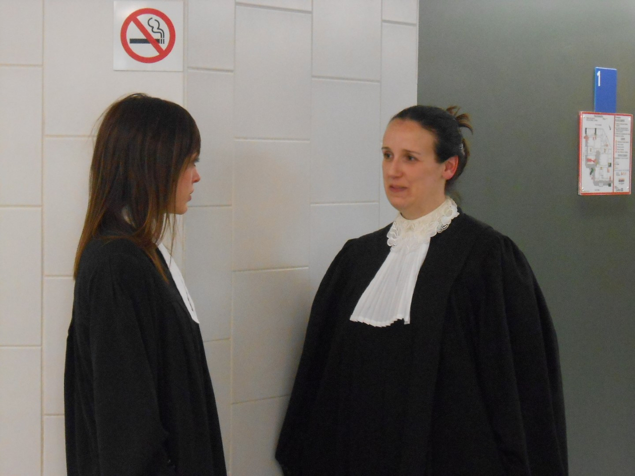 Me Marie-Eve Sasseville et Me Valérie Michaud, procureures de la Couronne dans ce dossier.