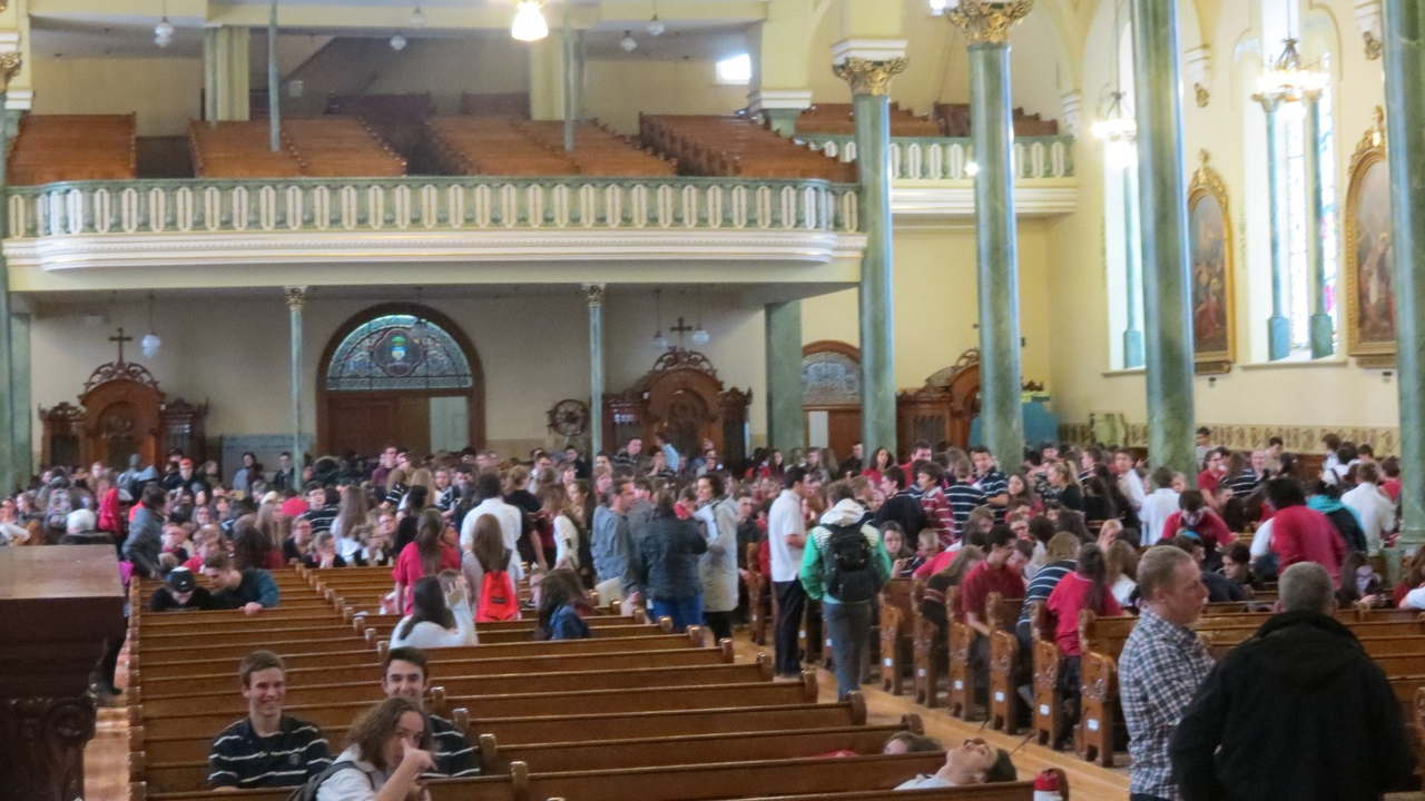 Les élèves de l'Académie Antoine-Manseau ont été déplacés vers la cathédrale de Joliette