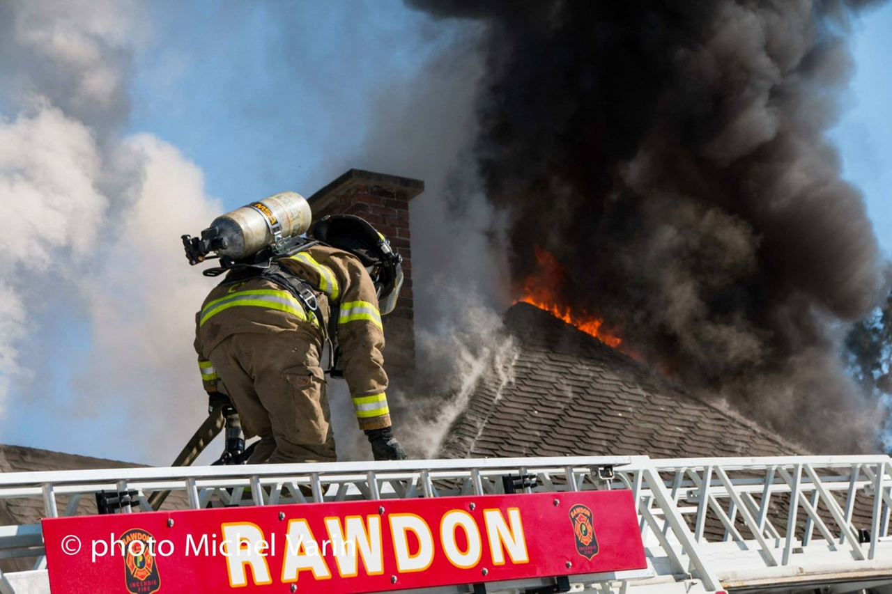 La vieille gare de Rawdon détruite par un incendie