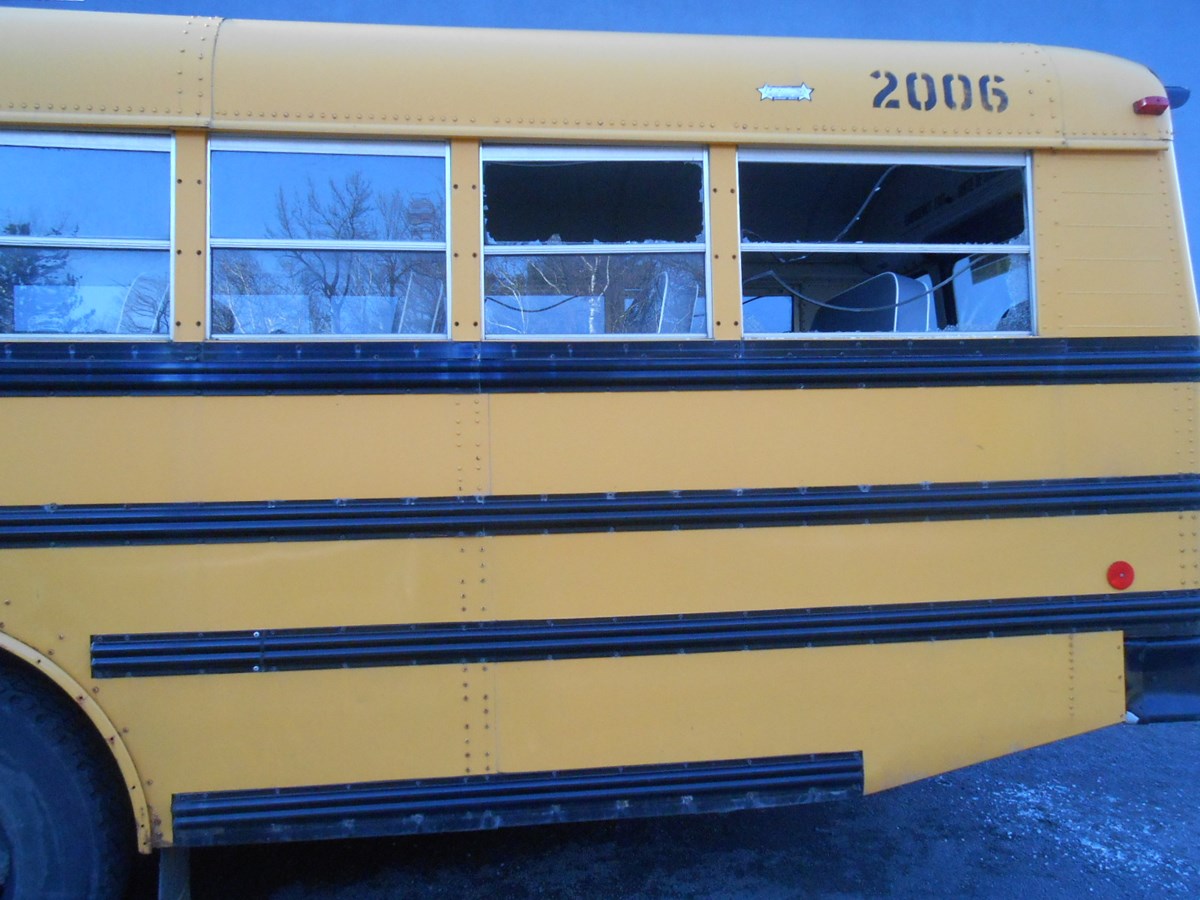 L’autobus des Pirates vandalisée