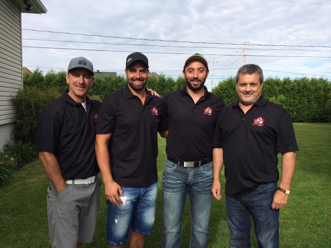 Le vice-président aux opérations, Mathieu Gaudet, les co-propriétaires David Poulin et Nick Majeau ainsi que le président Serg Grenier.