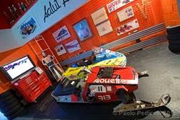 Une des motoneiges ayant appartenu aux frères Gilles et Jacques Villeneuve.