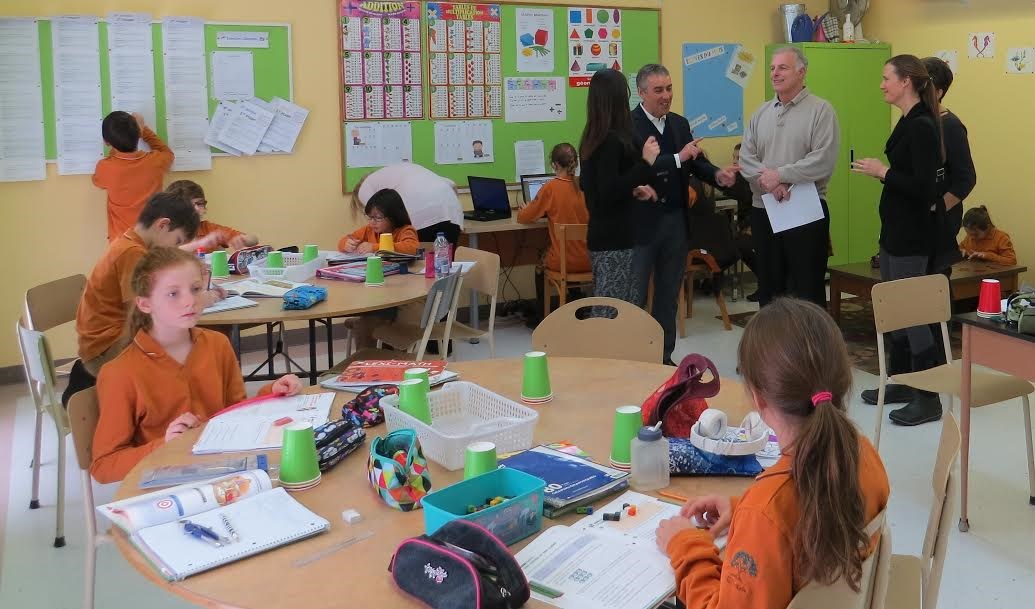 Visite de la classe de mathématique