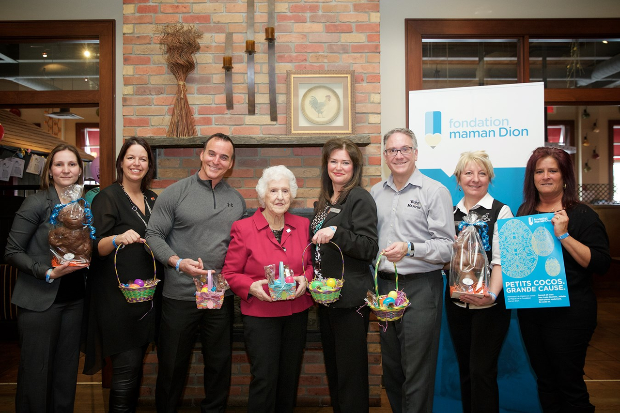 Cynthia Fournier Dumais, propriétaire, Jeux Gonflables Méga-Fun; Andrée Tousignant, CRIA, directrice générale, Centre administratif du Nord de Lanaudière, Benny &Co. ; Sylvain Berthelet, président, Les Chalets de Prestige; Madame Thérèse Tanguay Dion, fondatrice, Fondation maman Dion; Nathalie Aubert, directrice, Lunetterie New Look (succursale de Joliette), Stéphane Bisson, président, BuroPLUS MARTIN; Lynn Allard, chargée de projets, Benny&Co.; Nancy Boivin, propriétaire, Rêve Évasion Événement.  