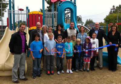 Inauguration du parc-école du pavillon Notre-Dame-des-Prairies de l'école des Bâtisseurs