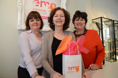 Josée Grandmont, présidente de Culture Mauricie, Sylvie Leblanc, présidente du Regroupement des métiers d art de la Mauricie et Stella Montreuil, présidente de la Corporation de développement culturel de Trois-Rivières étaient fières d inaugurer Expérience métiers d art. GUILLAUME JACOB/L'ÉCHO DE TROIS-RIVIÈRES/AGENCE QMI