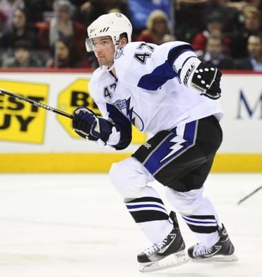 Marc-André Bergeron devra regarder le reste des matchs du Lightning de Tampa Bay de la galerie de presse. MARTIN CHEVALIER/LE JOURNAL DE MONTRÉAL/AGENCE QMI