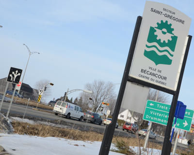 L'intersection du boulevard des Acadiens et de l'autrotoute 55 sera remplacée par un pont d'étagement à quatre voies qui rendra l'endroit plus sécuritaire. Trois-Rivières le 8 mars 2012. NICOLAS DUCHARME/L'ÉCHO DE TROIS-RIVIÈRES/AGENCE QMI