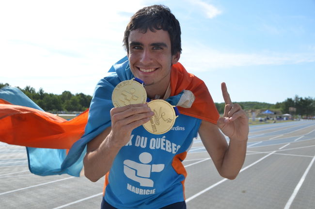 Alex Tourigny-Plante est l’un des finalistes pour remporter le titre d’athlète québécois par excellence. Le sprinteur avait réécrit le livre des records de la finale des Jeux du Québec, l’été dernier, à Shawinigan.