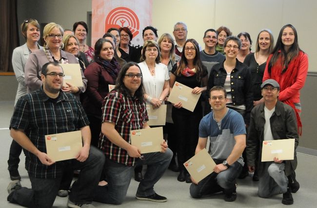 Quelques-uns des représentants des organismes qui ont bénéficié d’une subvention de Centraide Mauricie cette année.