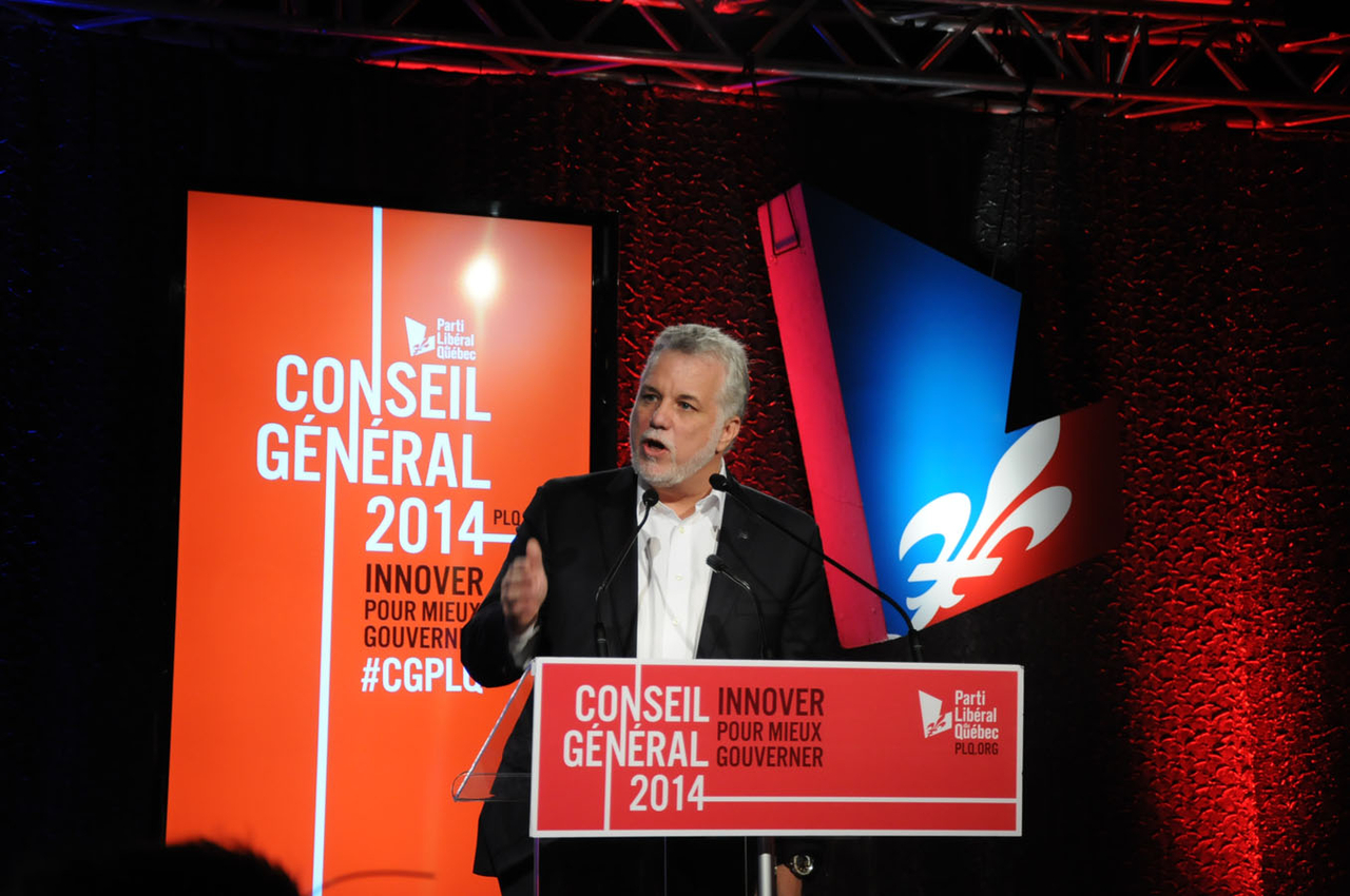 Le premier ministre du Québec et chef du PLQ, Philippe Couillard.