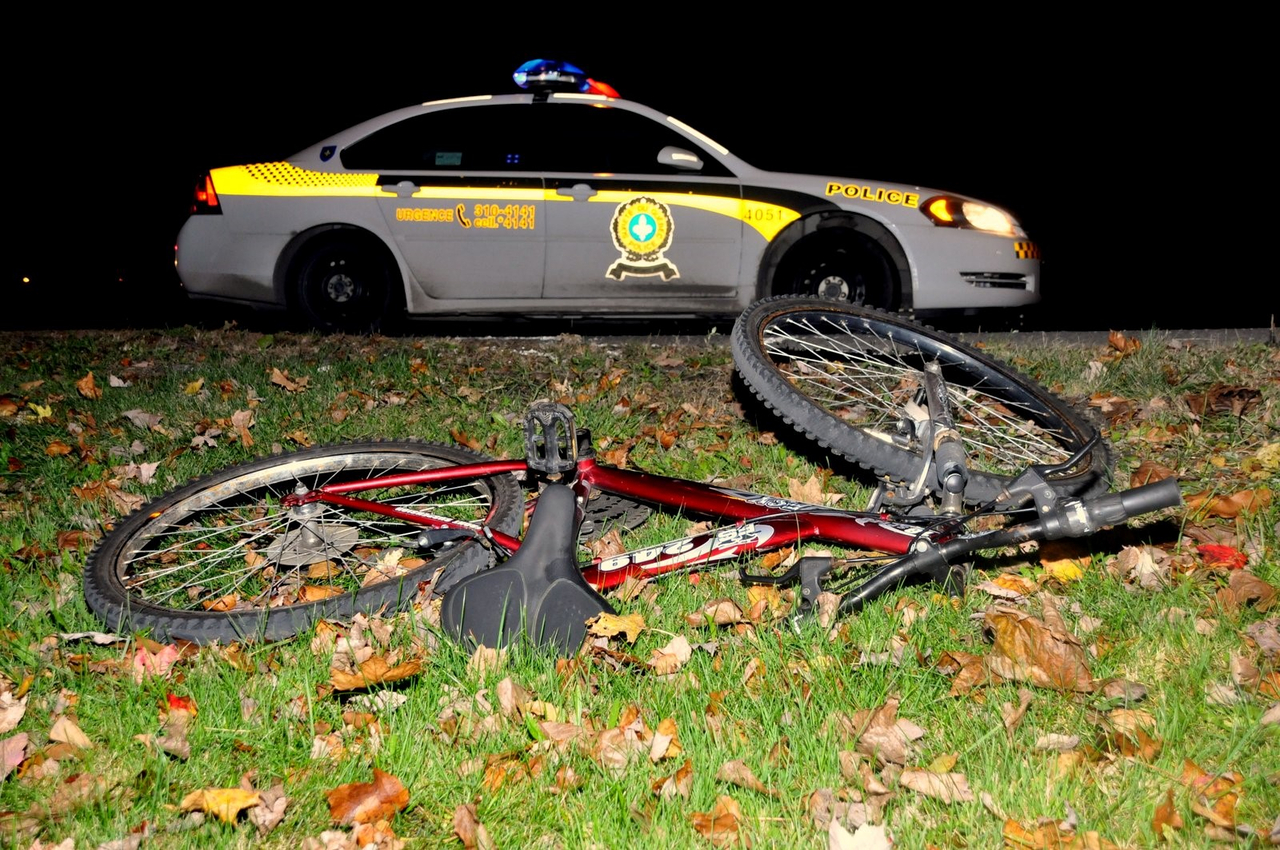 Accident impliquant un cycliste à Drummondville