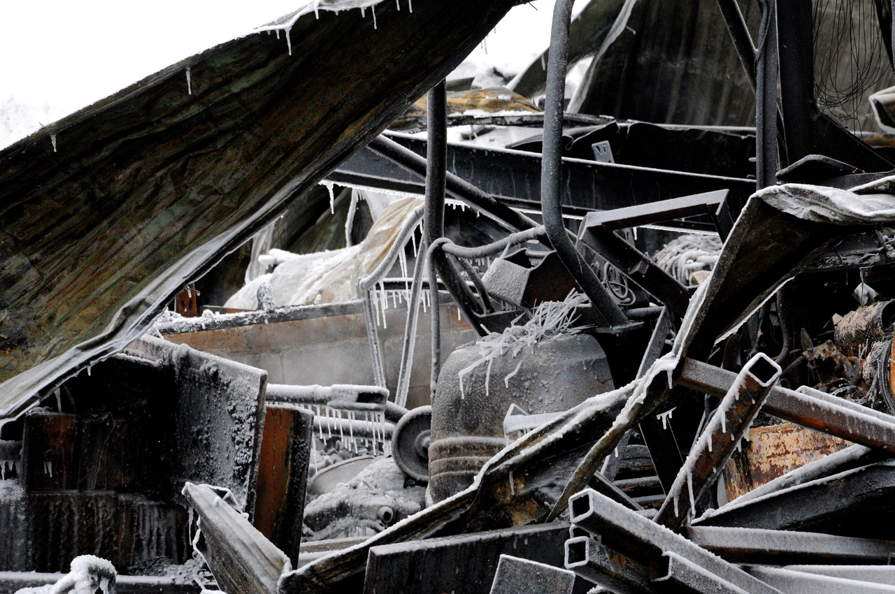 Perte totale d'un bâtiment à la suite d'un incendie