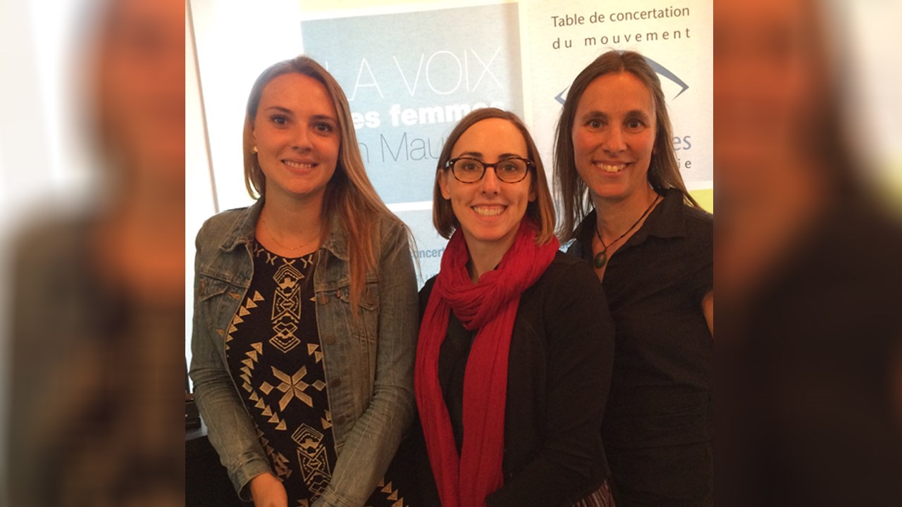 De gauche à droite, Noémie Allard-Gaudreau, Mireille Lalancette, Joanne Blais