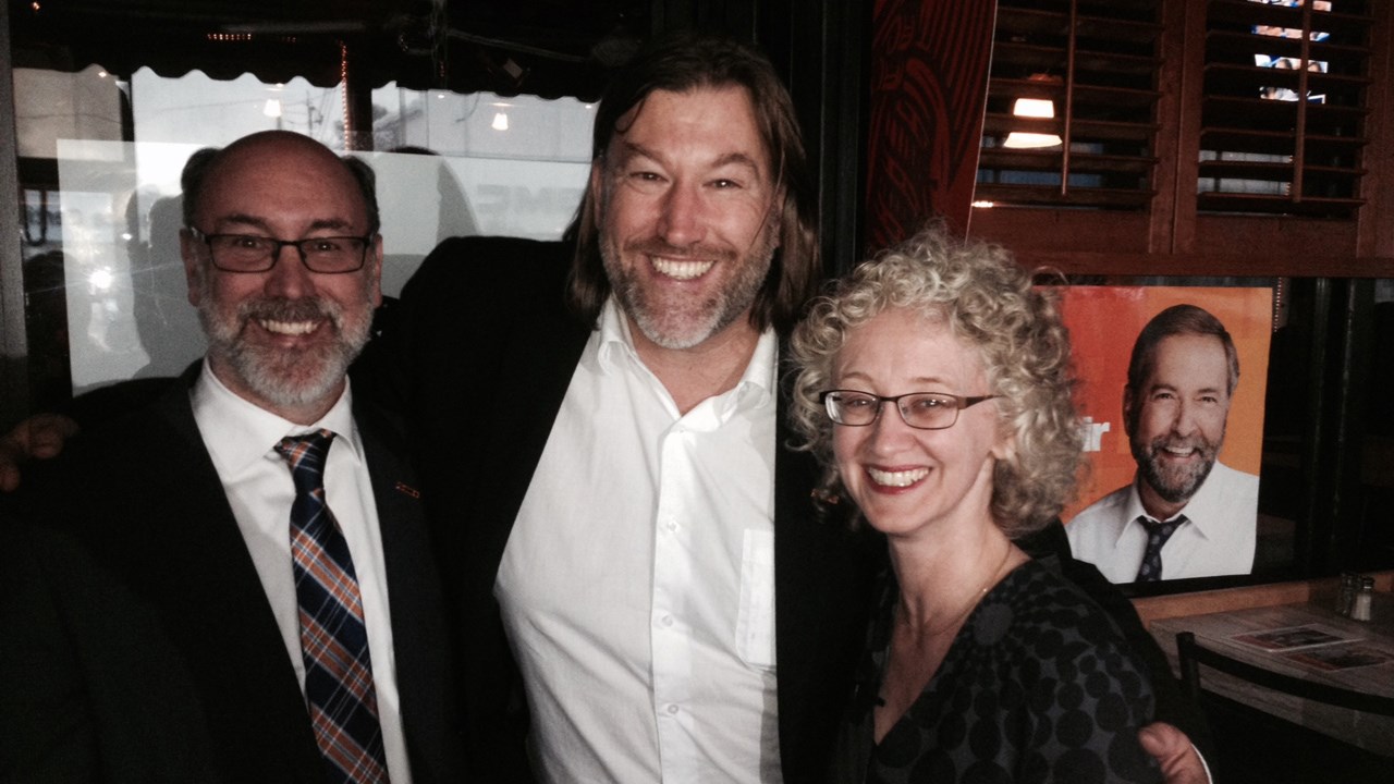 Robert Aubin était accompagné par Hans Marcotte et Gisèle Marcotte lors de sa tournée.