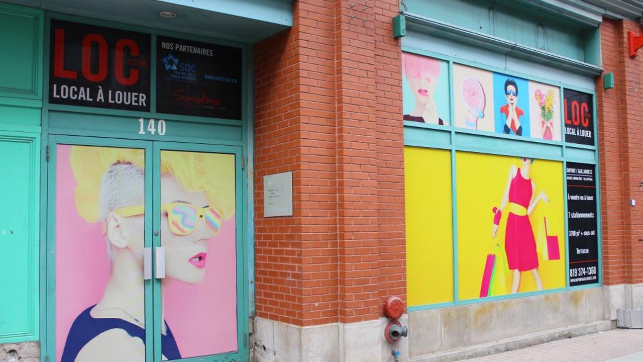 La SDC embellit les vitrines des locaux vacants du centre-ville de Trois-Rivières