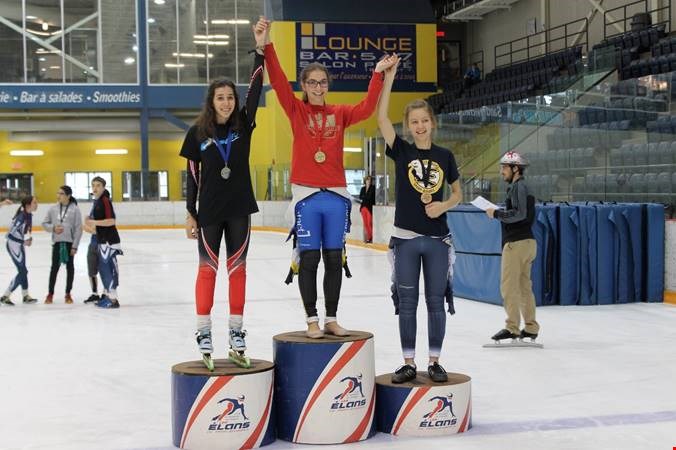 Junior– Féminin 1500m - Youka Parenteau (QUE), Roxane Thériault (RDL), Léa Chamberland-Dostie (TRI)