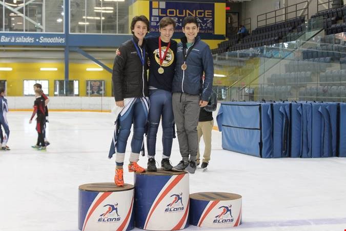 Junior – Masculin 1500m- Charles Fortin (CHI), Simon Daudelin (TRI), Mathieu Dumont (CHI)