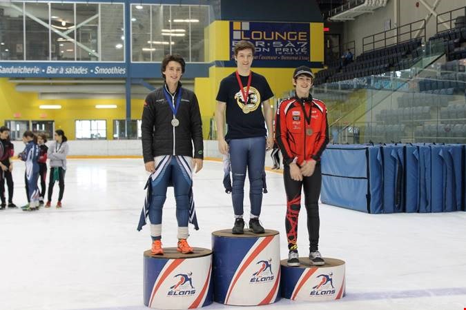 Junior – Masculin 500m- Charles Fortin (CHI), Simon Daudelin (TRI), Jean-Christophe Vincent (LON)