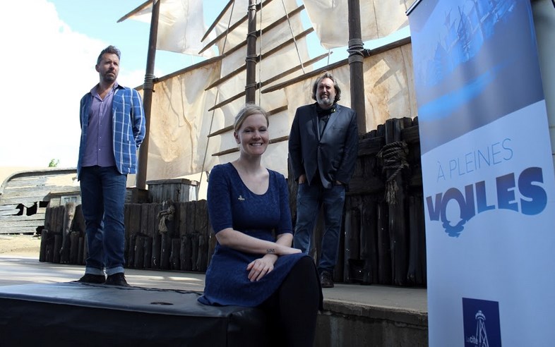 Lors de l'annonce d'À pleines voiles, qui s’inscrit dans la grande relance de la culture et du tourisme en Mauricie.
