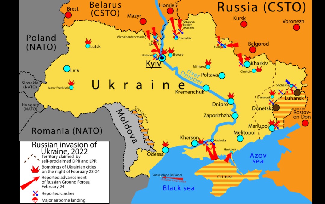 Les troupes de la Russie ont envahi l'Ukraine et le CS3R organise un rassemblement pour la paix.