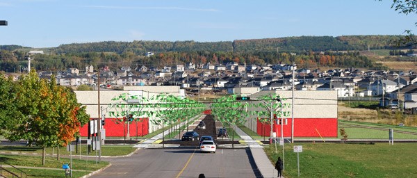 Voilà une image préliminaire de ce à quoi ressemblera la rue Alcide-C.-Horth dans le futur grâce à cette initiative.