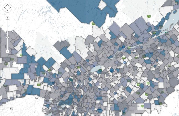 Le Québec compte 1110 municipalités. 