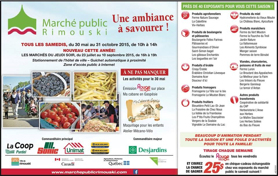 Le marché public, ça commence aujourd'hui à 10h.