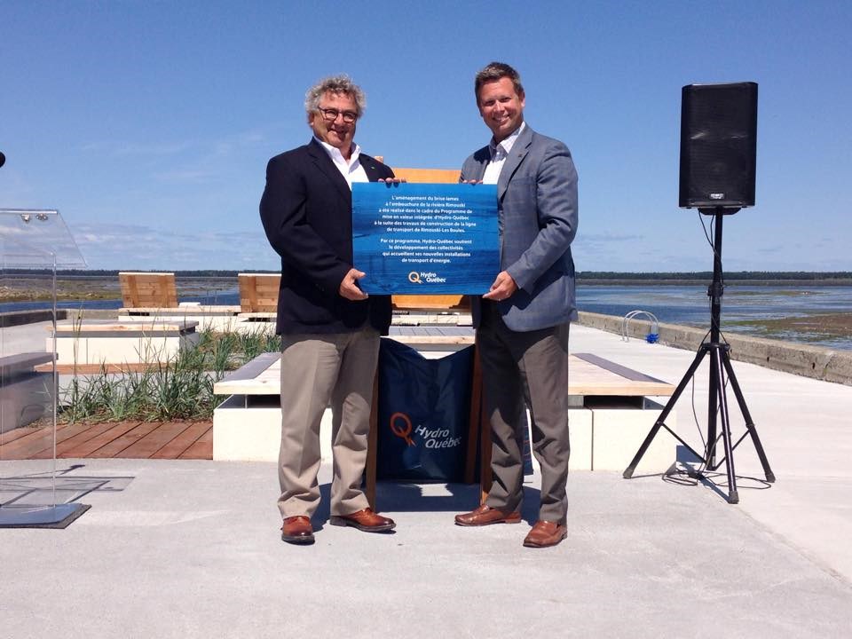 Le réaménagement du brise-lames est le fruit d'une collaboration entre la Ville de Rimouski et Hydro-Québec.