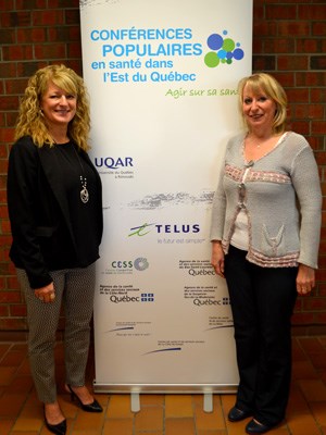 La directrice du Service de la formation continue, Louise Bolduc, en compagnie de la professeure Claire Page.