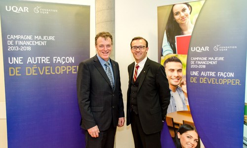 Clément Audet et Guy Cormier sont les coprésidents de la campagne majeure de financement 2013-2018 de la Fondation de l’UQAR.