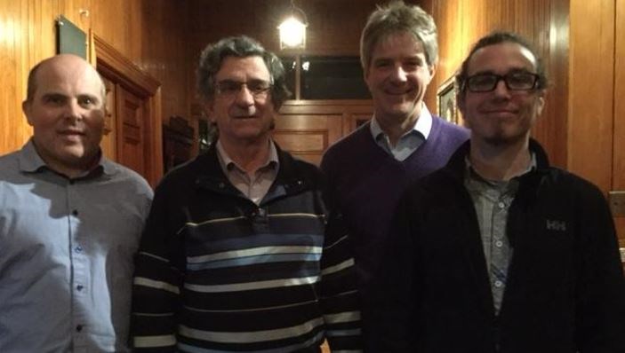 Les membres du conseil d'administration d'Horizon-Nature sont Sébastien Nadeau, Émilien Pelletier, Alexander Reford, David Coulombe et Serge Demers (absent sur la photo). 